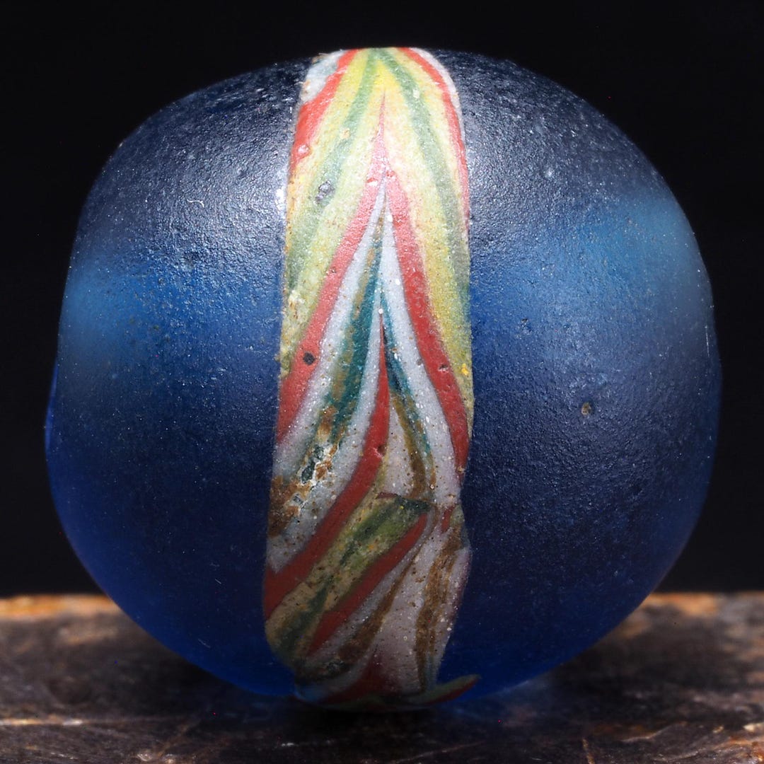 Ancient Medieval Islamic Morfia Glass Bead. ø 17 Mm. 900-1200 AD West ...