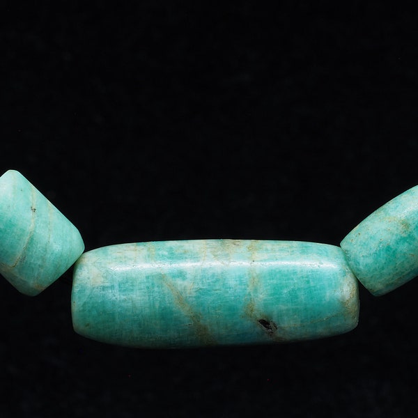 3 Ancient amazonite beads. Mauritania. Tribal, ethnic jewelry