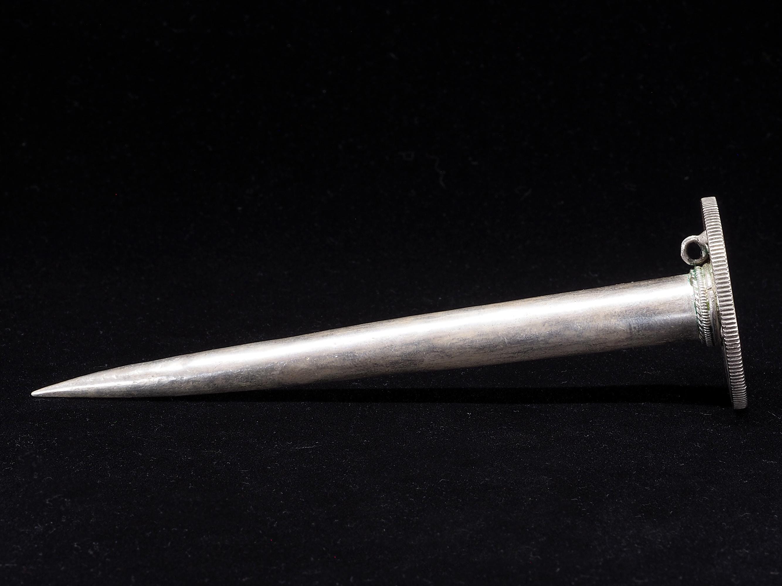 Antique Hmong Silver Hairpin French Indochina Piastre Coin, Rare Miao ...