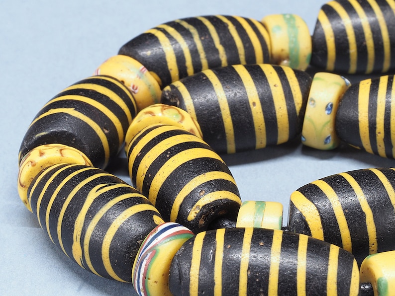 Antique Venetian fancy glass trade beads strand African trade Tribal ethnic jewelry