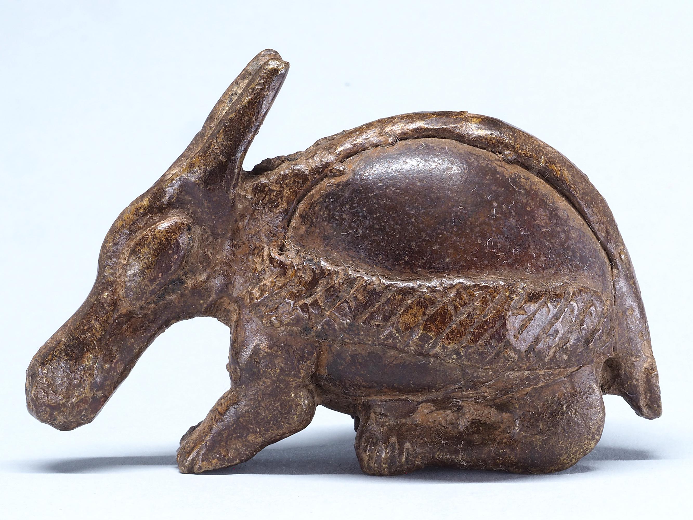 ブロンズと石で作られた動物の置物 - 部族の工芸品 - 手作り彫刻。マリ