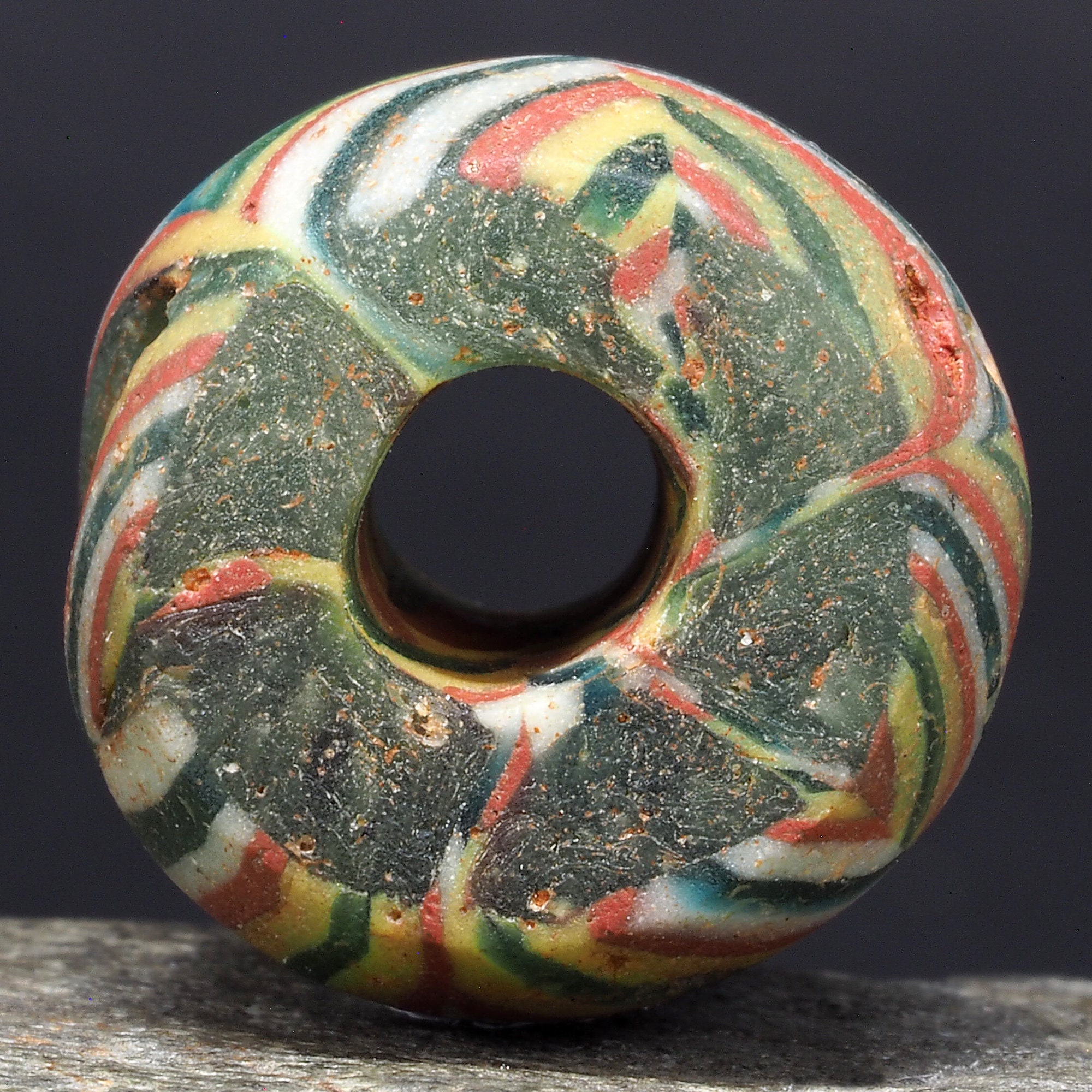 Ancient Islamic Mosaic Glass Bead Morfia – Medieval Polychrome Trade ...