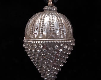 Antikt indiskt Tikka-hänge • Tribal silveramulett • Vintage etniska smyckeskomponenter • Halsbandstillverkning