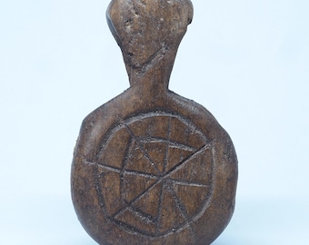 Antique wooden catle amulet. Early 20th c. Swat Valley, Pakistan. Tribal, ethnic jewelry