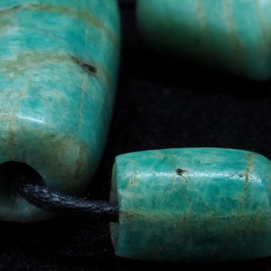 3 Ancient amazonite beads. Mauritania. Tribal, ethnic jewelry image 6