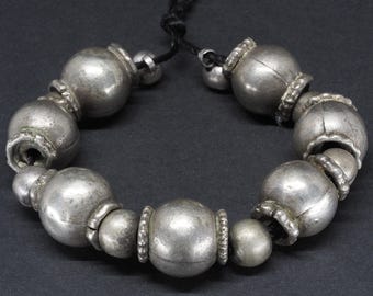Antique Yemeni Silver Beads Handmade Tribal Jewelry Components