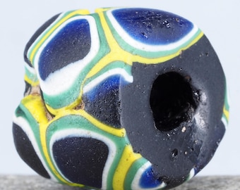 Antik Millefiori-glaspärla: Venetianska stamsmycken (12 x 15 mm)
