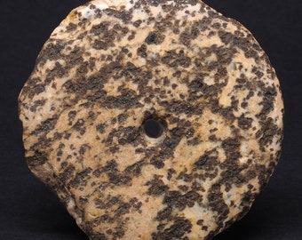 Ancient granite stone disk. ø 49 mm. Dogon, Mali. Tribal, ethnic jewelry