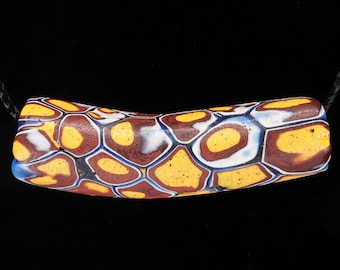 Antique Venetian Millefiori Elbow Glass Bead | African Trade | Ethnographic Collectible
