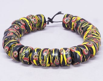26 antika venetianska Millefiori-glaspärlor. Afrikansk handel. Tribal, etniska smycken