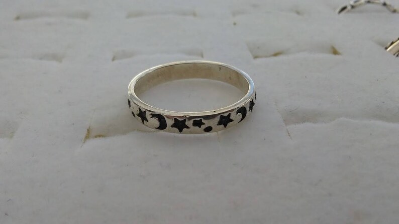 Stars and Moon Sterling Silver Toe Ring