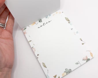 Bloco de notas floral de primavera – Bloco destacável de 10,8 cm x 14 cm | 25 folhas