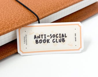 Anti-Social Book Club Vinyl Die Cut Sticker | Matte