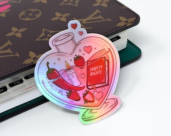 Smutty Nights Bookish Potion Vinyl Die Cut Sticker | Holographic