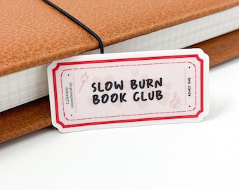 Slow Burn Book Club Vinyl Die Cut Sticker | Matte