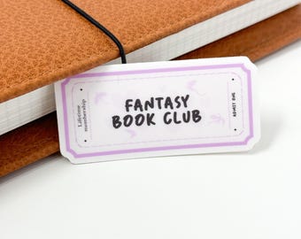 Fantasy Book Club Vinyl Die Cut Sticker | Matte