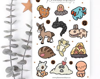 Adesivos decorativos para planner de bolso Ground Pocket Planner Pals