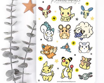 Adesivos decorativos para planner eletrônico de bolso