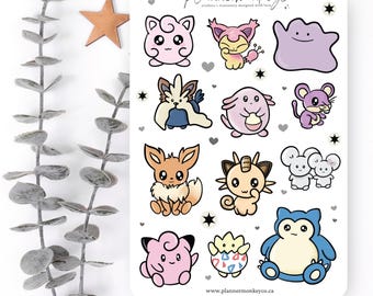 Adesivos decorativos para planner de bolso normal