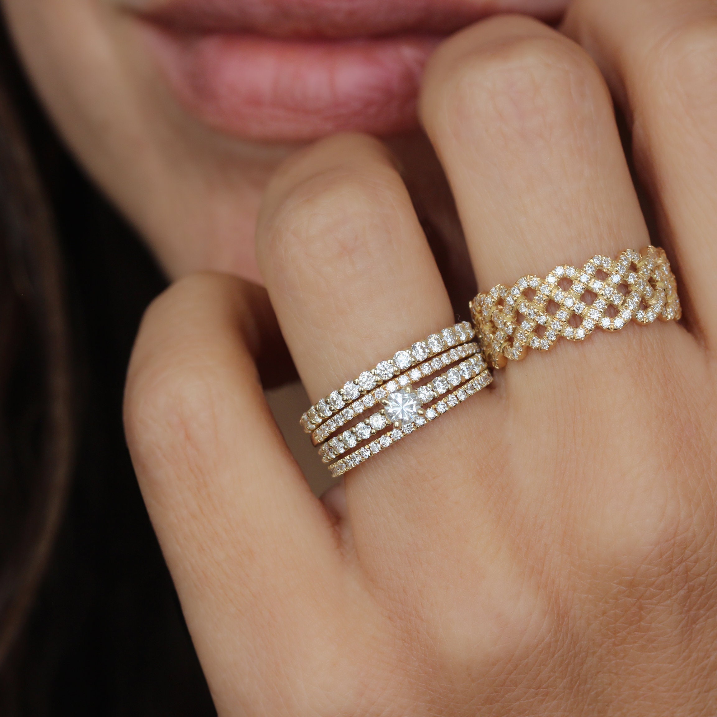 Small round shop diamond ring