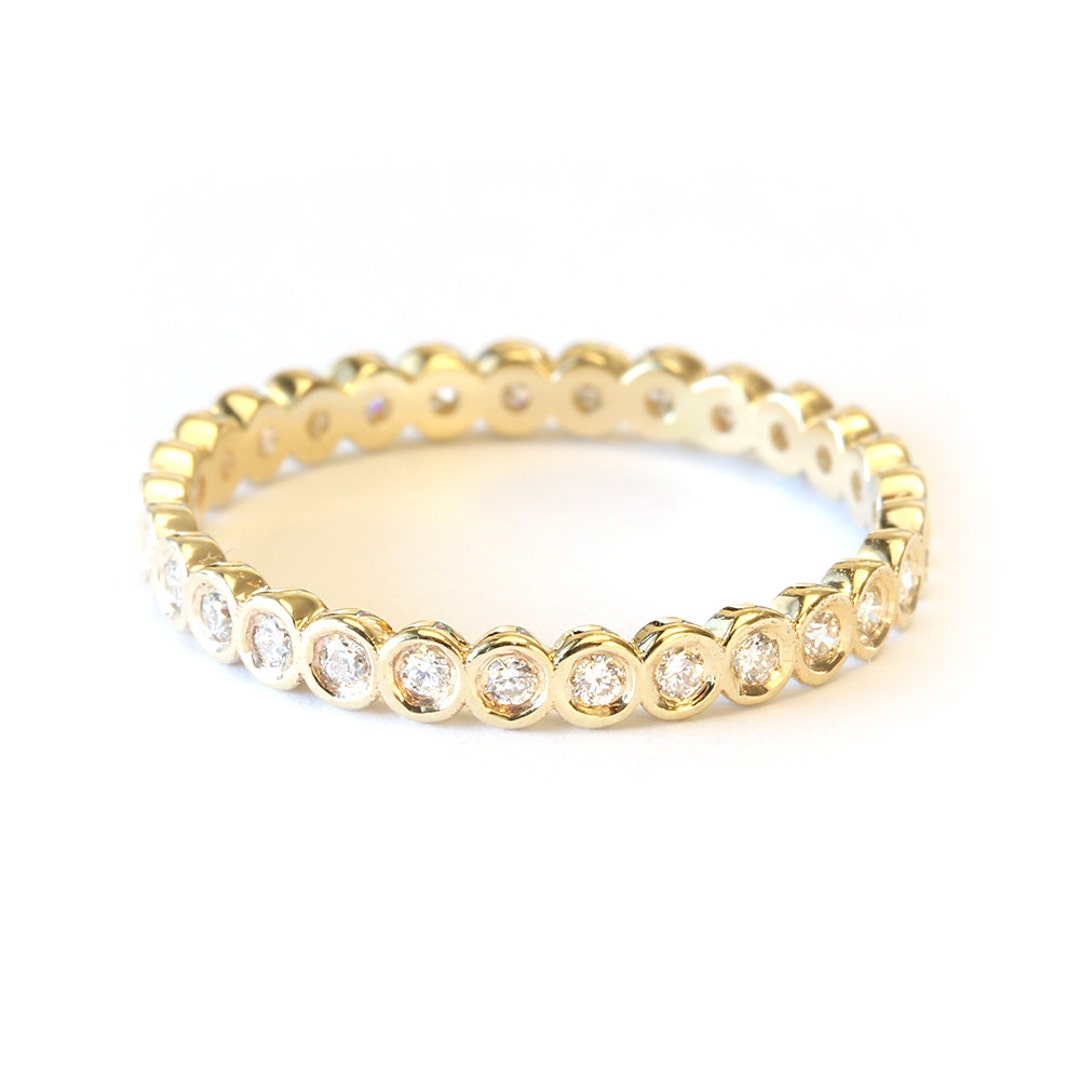 Eternity Gold Diamond Wedding Band 0.3 Carat GVS Diamonds - Etsy