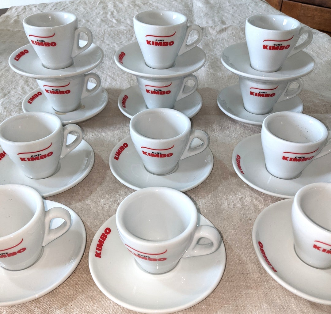 6 X Vintage Caffé KIMBO Espresso Cups and Saucers Etsy