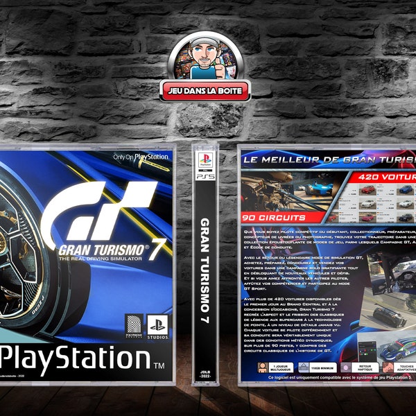 BOITER UNIQUEMENT ! Gran Turismo 7 Format PS1 ou Boite Cartonnée