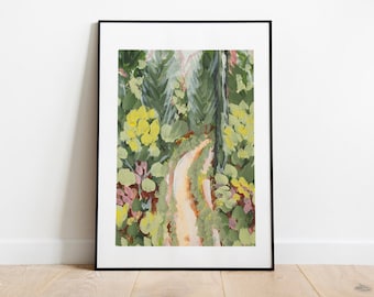 Mount Mitchell North Carolina Abstract Landscape Print- Digital Art Download, Printable Wall Decor, Instant Art Print Download