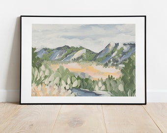 Colorado Mountains Abstract Landscape Print