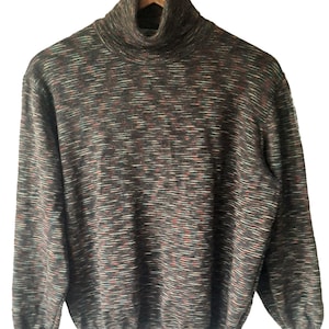 Pull à col roulé Missoni Sport multicolore 100 % laine P-M