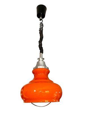 70s hanging lamp orange - Etsy 日本