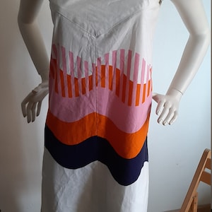 Vintage Kirjokangas Finnish 70s Design Dress 100% Cotton XS - S