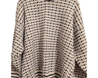 Norwool 100% New Wool Sweater Size XL Traditional Norwegian Islender Sweater Unisex Viking Boho Folk Sweater