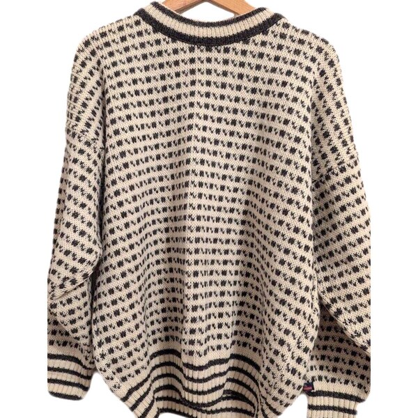 Norwegian Islender Wool Sweater XL: Viking Boho Folk Style