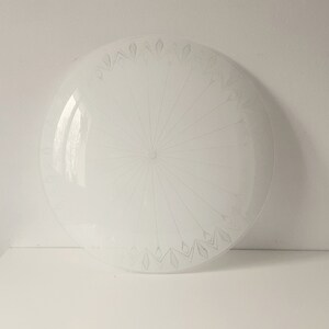 MCM GDR White Glass Plate Lamp / Replacement Shade