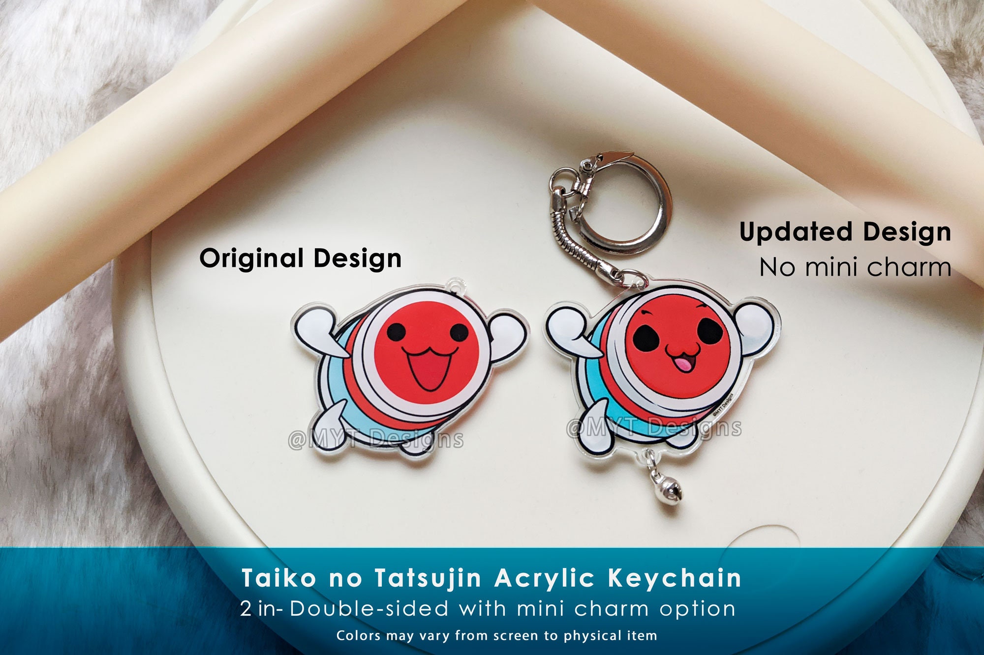 Keychain- Cute Game Drum 2 in Clear Acrylic Charms - Etsy