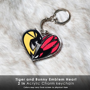 Tiger & Bunny Emblem Heart | 2 In double sided Acrylic Keychain