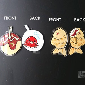 Keychain- Japanese Food 2 in clear acrylic charms
