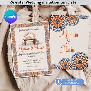 Invito a nozze orientale - Matrimonio arabo - Invito a nozze marocchino - Matrimonio marocchino - Modello per invito a nozze