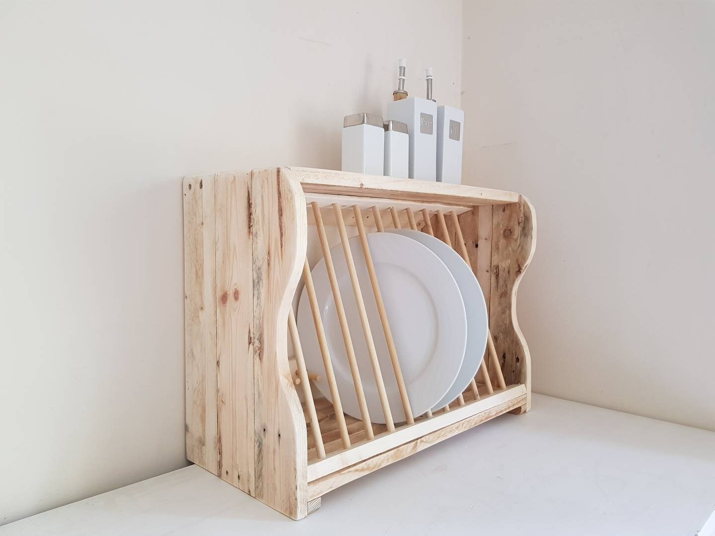 Plate Rack Plate Storage Kitchen Storage Plates Open Etsy UK