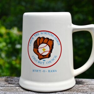 1985 Calumet Council Scout Show Scout-O-Rama Coffee Mug Beer Stein. 75th Diamond Jubilee. Boy Scouts of America.BSA   VCMS242