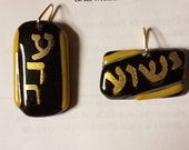 Your Name in Fused Glass English or Hebrew