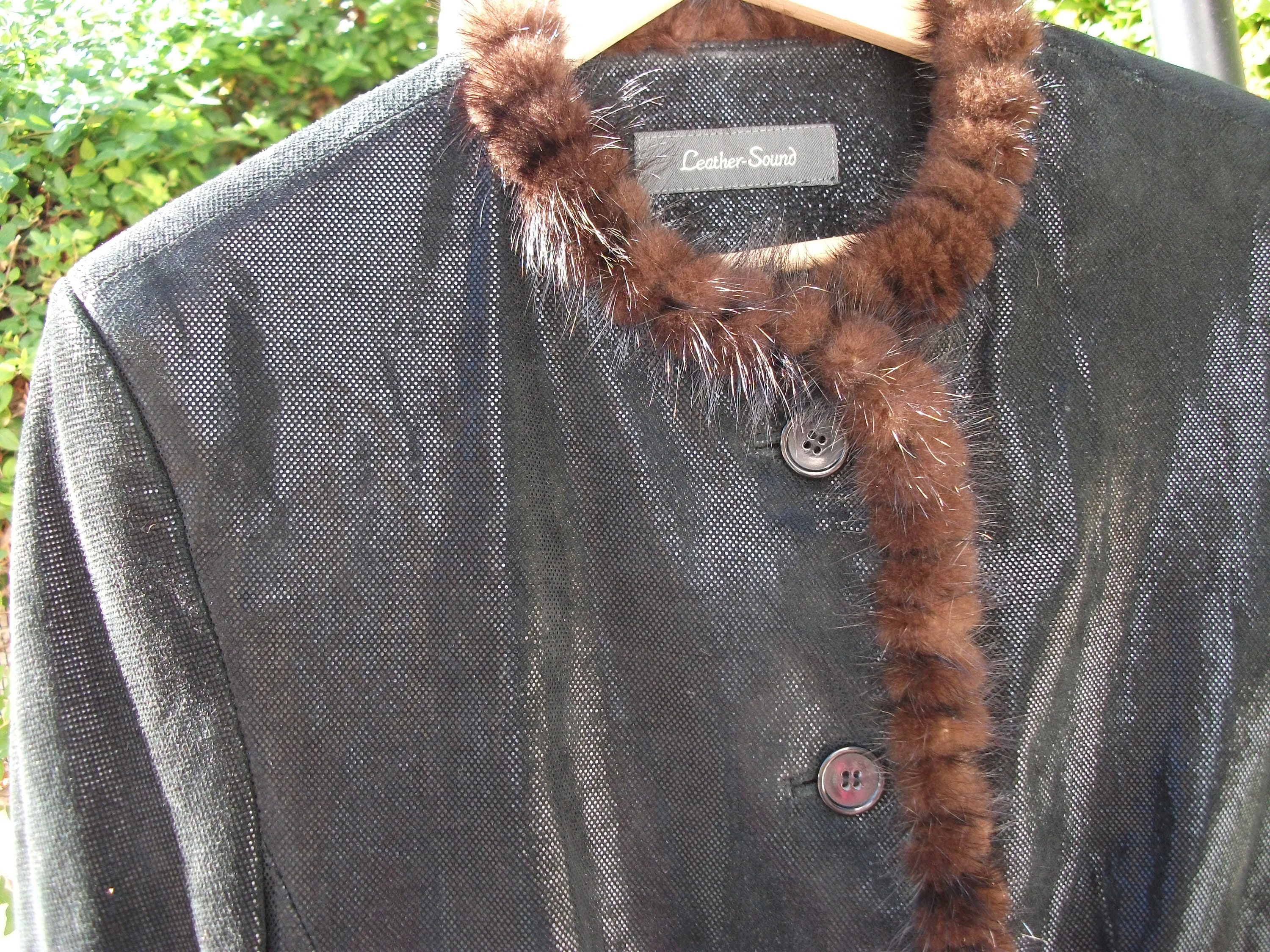 VINTAGE ..by LEATHER Sound..short Black Suede Leather Jacket VINTAGE ..by LEATHER Sound..short Black Suede Leather Jacket