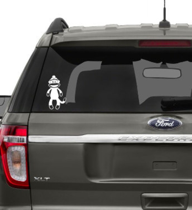 Sock Monkey Decal Sock Monkey Sticker Sock Monkey Monkey Etsy