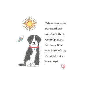 Hunde-Sympathie-Grußkarte, Hund Verlust Grußkarte,