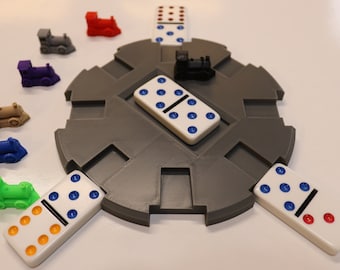 Mexican train hub domino station with custom engines Model MX1