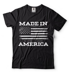 Patriotic T shirts Made In America Vintage USA Flag US Flag Tees 4th Of July Shirts