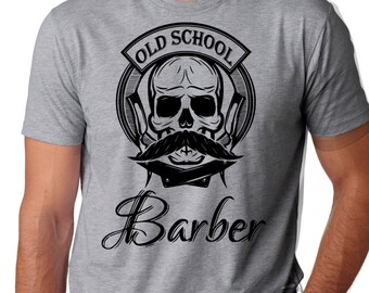Camiseta de barbero de la vieja escuela, regalo para barbero Hipster, camiseta de barbería