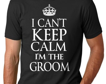 新郎 Keep Calm 面白い T シャツ 新郎用 T シャツ 独身パーティーギフト ウェディングパーティー 結婚パーティーギフト 新郎