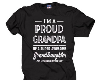 Father's Day Gift T-Shirt Proud Grandpa Tee Shirt Granddaughter Gift T-shirt Gift For Grandfather